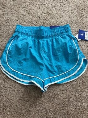 JoyLab Turquoise Athletic Shorts with White Piping